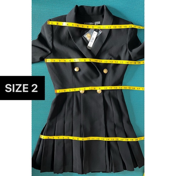 Alice + Olivia Kyrie Black Tuxedo Mini Dress - Picture 7 of 16